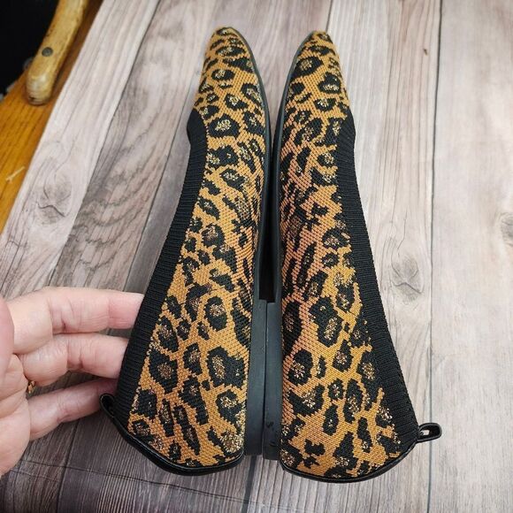 Sanctuary knit Leopard print ballet flats leather lining Sz 7.5 - Picture 7 of 12